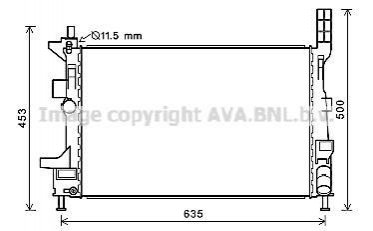 Радіатор, Система охолодження двигуна AVA COOLING FD2578 (фото 1)