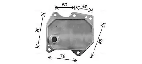 Прокладка радіатора масляного Ford Transit 2.2/2.4TDCI 06 AVA COOLING FD3669 Купити в Україні