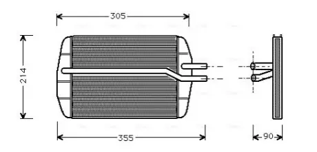 AVA FORD Радиатор отопления Fiesta IV, Фургон 95- AVA COOLING FD6216 Купить в Украине