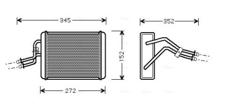 AVA FORD Радіатор опалення Transit 00- AVA COOLING FD6317