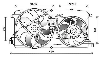 Вентилятор, система охолодження двигуна AVA COOLING FD7579 Купить в Украине