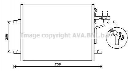 Радиатор кондиционера AVA COOLING FDA5483