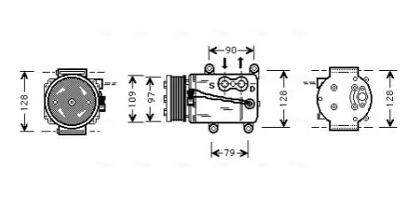 Фото Компресор, система кондиціонування повітря AVA COOLING (FDAK105) зображення 1