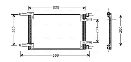 AVA FIAT Радіатор кондиціонера (конденсатор) 1.2/1.9D 01- AVA COOLING FT5248 Купить в Украине