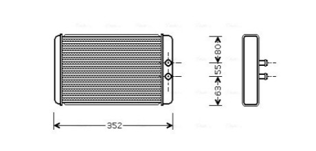 Радиатор печки AVA COOLING FTA6265