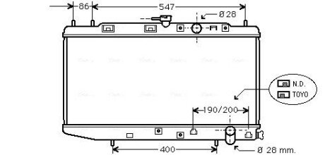 AVA HONDA Радіатор сист. охолодження двиг Civic II, IV 1.5/1.6 (325x685x17) AVA COOLING HD2047 (фото 1)