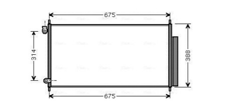 Конденсатор кондиционера HONDA (AVA) AVA COOLING HD5185D