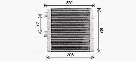 Теплообмінник, система опалення салону AVA COOLING HD6329 (фото 1)