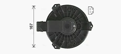 Вентилятор салону CHRYSLER SEBRING DODGE AVENGER, CALIBER, JOURNEY HONDA ACCORD IX, ACCORD VIII, CROSSTOUR I, CR-V III, CR-V IV, PILOT JEEP COMPASS, PATRIOT MAZDA CX-9 1.6D-4.0 01.05 AVA COOLING HD8327 Купити в Україні