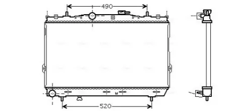Фото 1 — Радіатор, система охолодження двигуна AVA COOLING (HY2095) Фото Радіатор, система охолодження двигуна AVA COOLING (HY2095) зображення 1