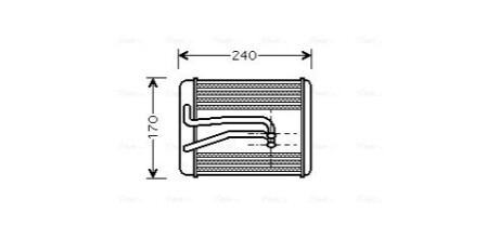 Радіатор обігрівача Hyundai Grandeur 98-/Sonata 99-/Kia Optima/Magentis 00-(Ava) AVA COOLING HY6119