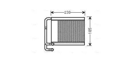 Теплообмінник, система опалення салону AVA COOLING HY6313 Купити в Україні