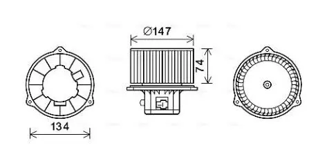 Компресор салону AVA COOLING HY8354 Купить в Украине