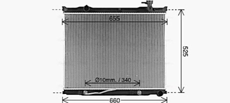 Радіатор охолодження двигуна AVA COOLING KA2337 (фото 1)