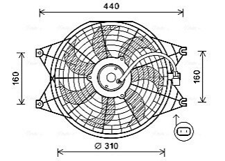 AVA Вентилятор радіатора KIA SORENTO (2003) 2.5 CRDI AVA COOLING KA7537
