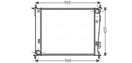 Радіатор, система охолодження двигуна AVA COOLING KAA2143 Купити в Україні