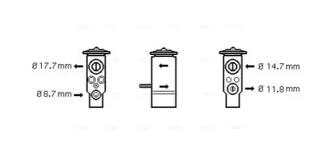 Розширювальний клапан, система кондиціонування повітря AVA COOLING MS1111 Купити в Україні