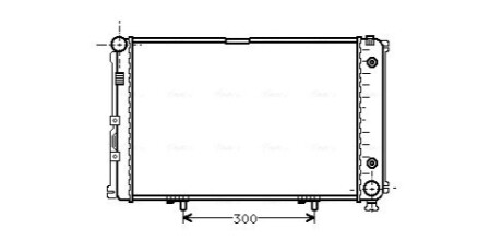 AVA KALE DB Радіатор охолодження з АКПП W201 2.0 82- AVA COOLING MS2061 (фото 1)