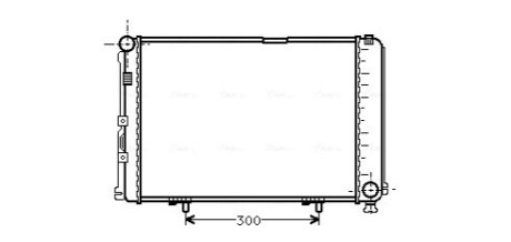 AVA DB Радіатор охолодження двиг. W124 84- AVA COOLING MS2067 (фото 1)