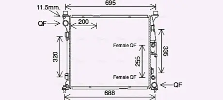 Автозапчасть AVA COOLING MS2694