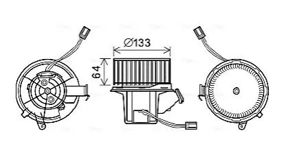 AVA DB Вентилятор салона W204, S204, C218, X218 AVA COOLING MS8628