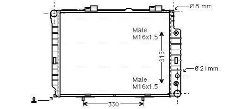 Радиатор охлаждения MERCEDES (выр-во AVA) AVA COOLING MSA2189