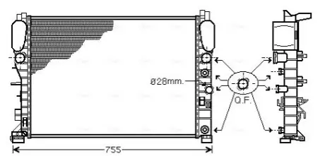 Фото 1 — Радиатор, Система охлаждения двигателя AVA COOLING (MSA2341) Фото Радиатор, Система охлаждения двигателя AVA COOLING (MSA2341) изображение 1