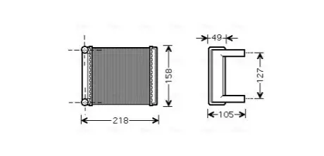 Теплообмінник, система опалення салону AVA COOLING MSA6385 Купити в Україні