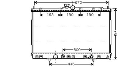 Радіатор, охолодження двигуна AVA COOLING MT2185