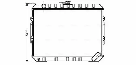 Радіатор двигуна MITSUBISHI PAJERO II 2.5D 12.90-04.00 AVA COOLING MT2187 Купить в Украине