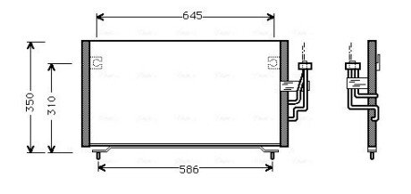 AVA MITSUBISHI Радіатор кондиціонера (конденсатор) GALANT V 97- AVA COOLING MT5106 (фото 1)