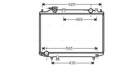 Радіатор, Система охолодження двигуна AVA COOLING MZ2235 (фото 1)