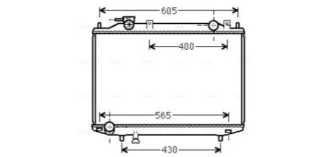 Фото Радіатор, Система охолодження двигуна AVA COOLING (MZ2235) зображення 1