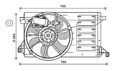 AVA MAZDA Вентилятор радіатора 3 2.0 MZR 08-14 AVA COOLING MZ7554