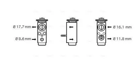 Розширювальний клапан, система кондиціонування повітря AVA COOLING OL1352 Купити в Україні