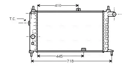 Фото AVA OPEL Радиатор охлаждения двигатель. KADETT E DIESEL HARRI 84 (630x322x23) AVA COOLING (OL2066) изображение 1