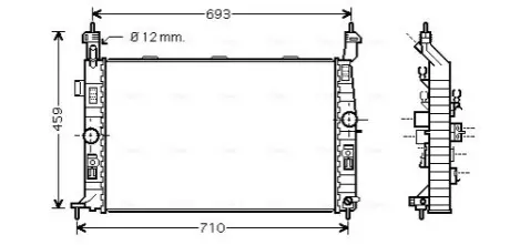 Фото Радіатор, система охолодження двигуна AVA COOLING (OL2345) зображення 1