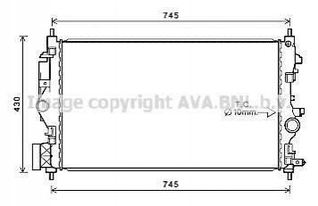 Радиатор, Система охлаждения двигателя AVA COOLING OL2683