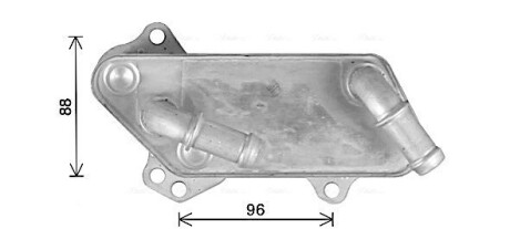 AVA OPEL Оливний радіатор (без корпуса) VECTRA C 2.0 03-, SIGNUM 2.0 03-, SAAB, CADILLAC AVA COOLING OL3711