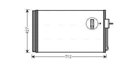 Конденсор кондиціонера CHEVROLET VOLT (2011) (AVA) AVA COOLING OL5611D (фото 1)