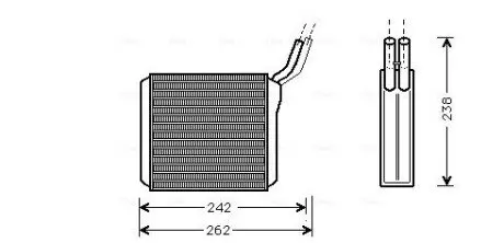 Теплообмінник, система опалення салону AVA COOLING OL6205
