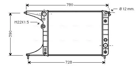 Фото AVA OPEL Радиатор охлаждения двигатель. OMEGA B 2.0 94- AVA COOLING (OLA2201) изображение 1