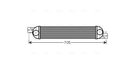 AVA OPEL Інтеркулер MERIVA A 1.3, 1.7 03- AVA COOLING OLA4392