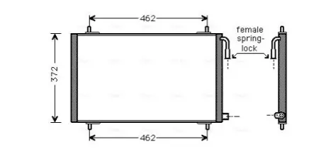 Фото Конденсатор, система кондиціонування повітря AVA COOLING (PE5191) зображення 1