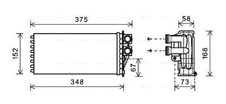 AVA Радіатор пічки PEUGEOT 3008 (2009) 1.6 THP AVA COOLING PEA6359 (фото 1)