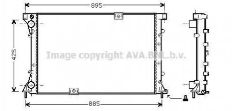 Радиатор охлаждения OPEL, RENAULT (выр-во) AVA COOLING RT2313 (фото 1)