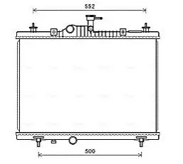 Фото Радіатор, система охолодження двигуна AVA COOLING (RT2603) зображення 1
