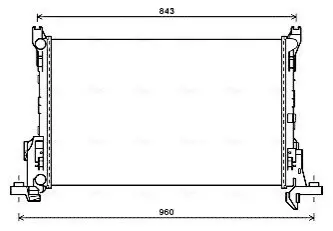 Фото Радіатор, система охолодження двигуна AVA COOLING (RT2623) зображення 1