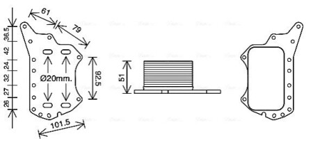 Радіатор масляний Nissan/Opel/Renault (AVA) AVA COOLING RT3638 (фото 1)