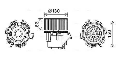 Компресор салону AVA COOLING RT8599 Купити в Україні